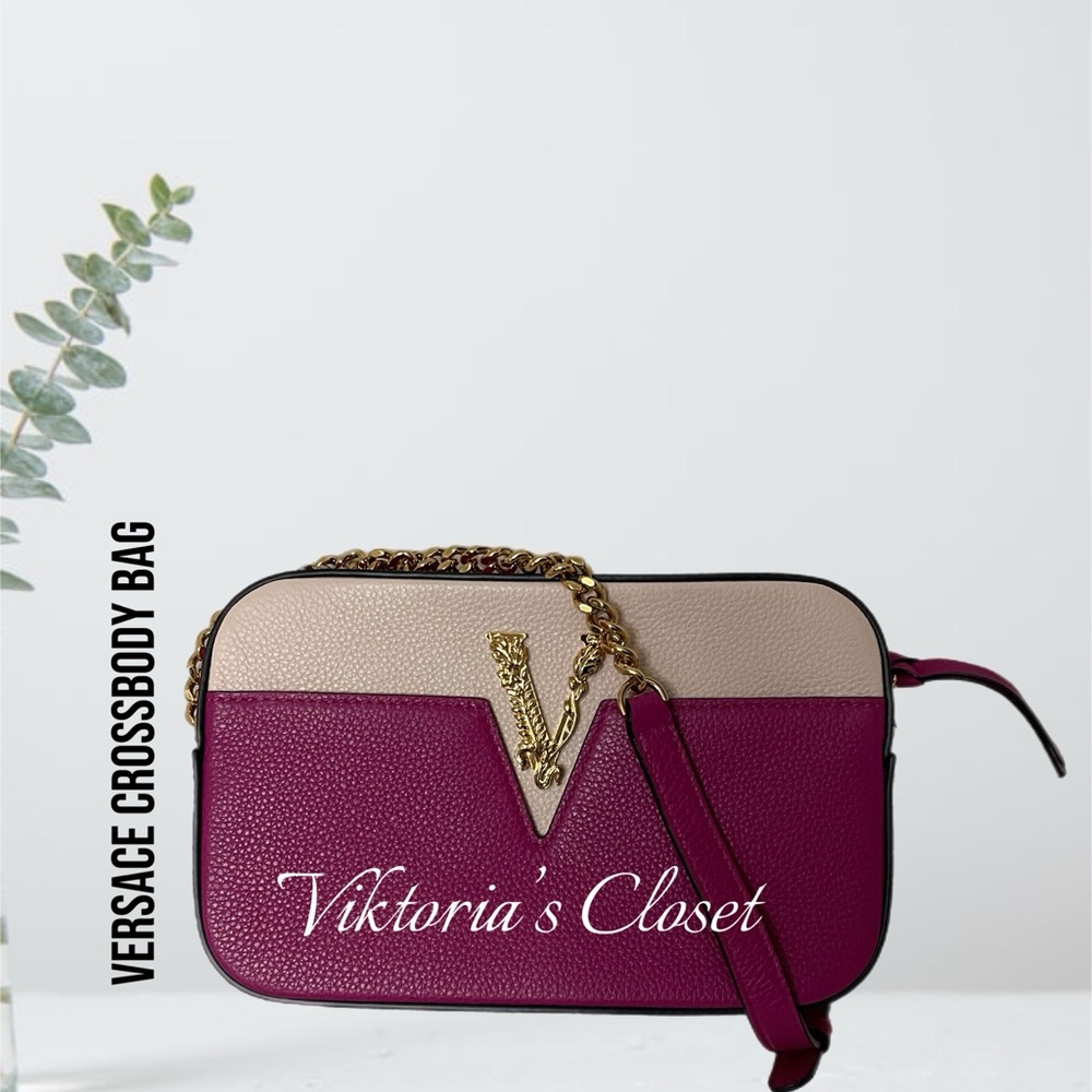 Versace Crossbody Bag - Purple and Cream